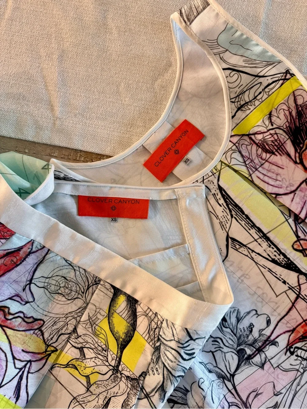 Clover Canyon Printed Crop Top & Shorts Set | Matching Two-Piece Summer Set - Picture 3 of 4